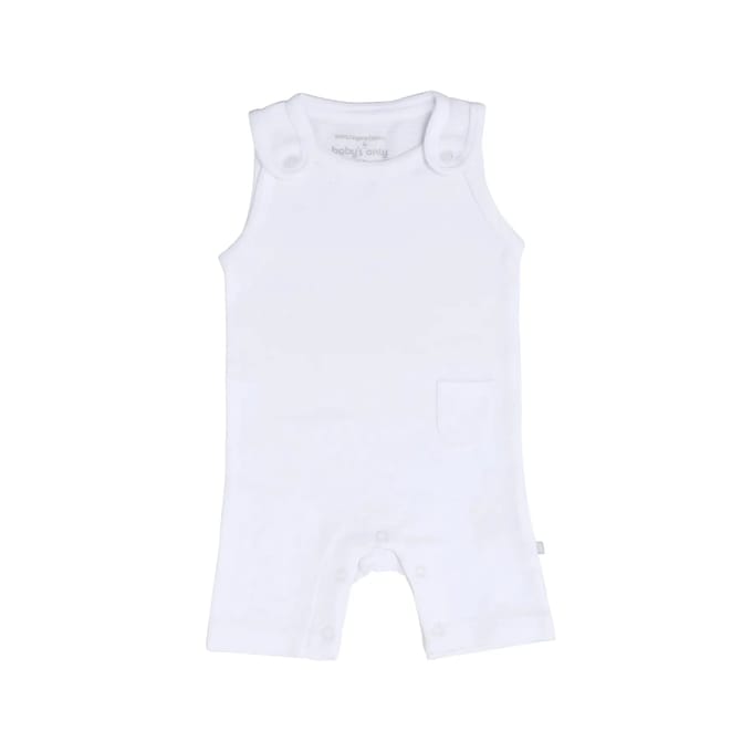 Baby's Only Salopette Pure - Wit - 68 - 100% ecologisch katoen - GOTS