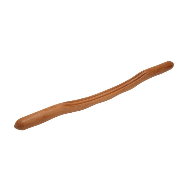 Houten Schrapstok 3 Groeven Ergonomisch Antislip Gekoolstofd Beukenhout Gua Sha Stok brown
