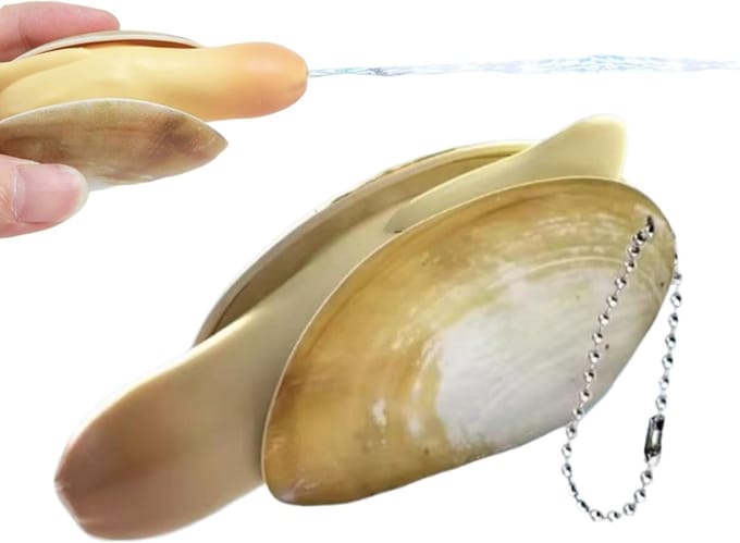 Waterspeelgoed Schelp - Spuitwaterspeelgoed - Buitenspelen - Grappige waterspatten - 9 x 4 x 4 cm
