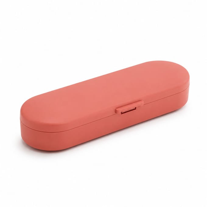 Cabantis® Mini Magnetische Pillendoos – Medicijndoosje met Vakjes – Compact & Discreet Reisformaat – Rood/Oranje