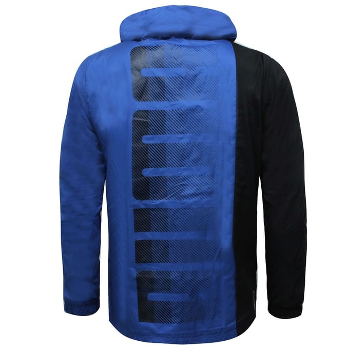 Puma Heren Collective Woven Jacket Capuchon Windjack Blauw Zwart 518384 02