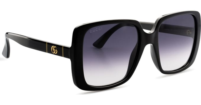 Gucci Vierkante Dames Zwart Grijs Verloop GG0632S