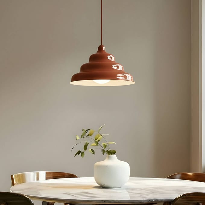 ALDEX Hanglamp Fala, rood, Ø 23 cm, glas