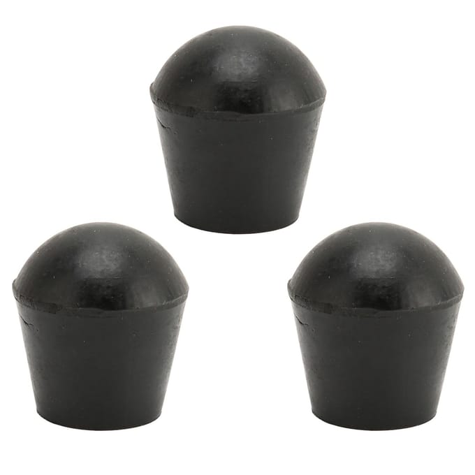3 PCS Crutch Tips 22mm Inner Diameter Rubber Material Built in Copper Plate Walking Cane Tips for black