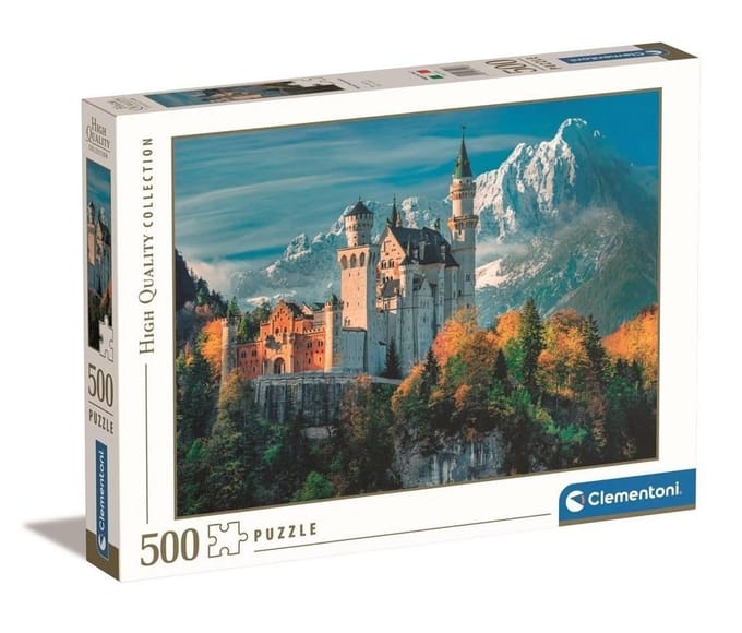 Clementoni - Puzzel - 500 Stukjes - Neuschwanstein Kasteel - Puzzel Voor Volwassenen