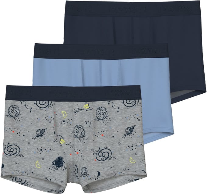 NAME IT - NKMBOXER 3P GREY SPACE NOOS - Jongens - Onderbroeken