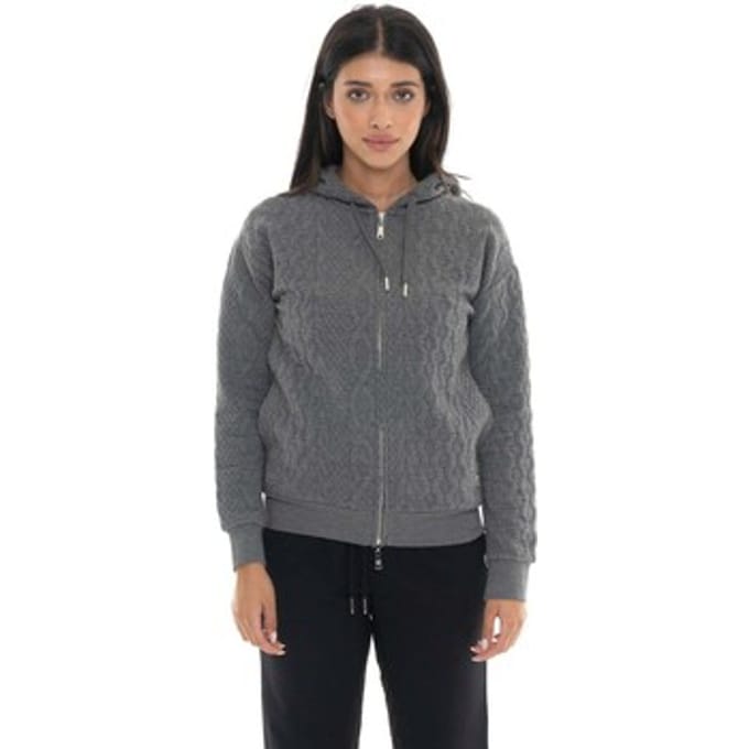 Capuchon sweaters Leone 1947 Woman Hoody Full Zip Braid