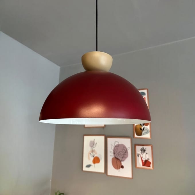 Bamyum Yimpi Hanglamp Industrieel Metaal Ø30 cm, Vintage Hanglamp, E27 Pendellamp