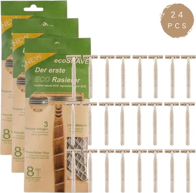 green-goose Bio-based Scheermesjes | Wegwerp | 24 Stuks