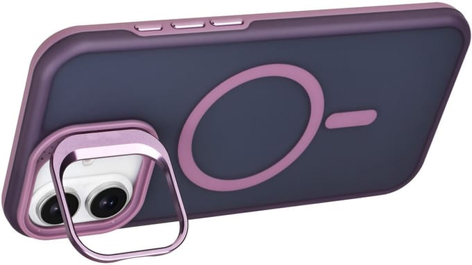 TUNIQ Back cover voor iPhone 16 Plus - MagSafe - Met Camerastand - Paars