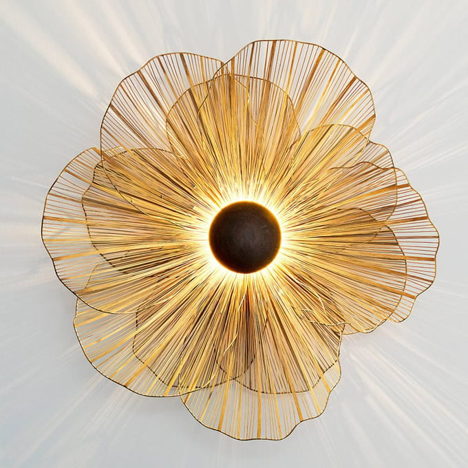 Holländer Wandlamp Tremolo in grote bloemvorm