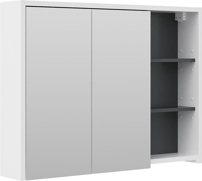 Vicco Viola Badkamerspiegelkast – 100 x 75 cm Wit/antraciet