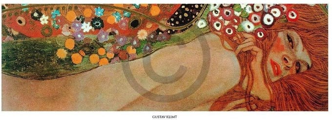Kunstdruk Gustav Klimt - Acqua Mossa 50x20cm