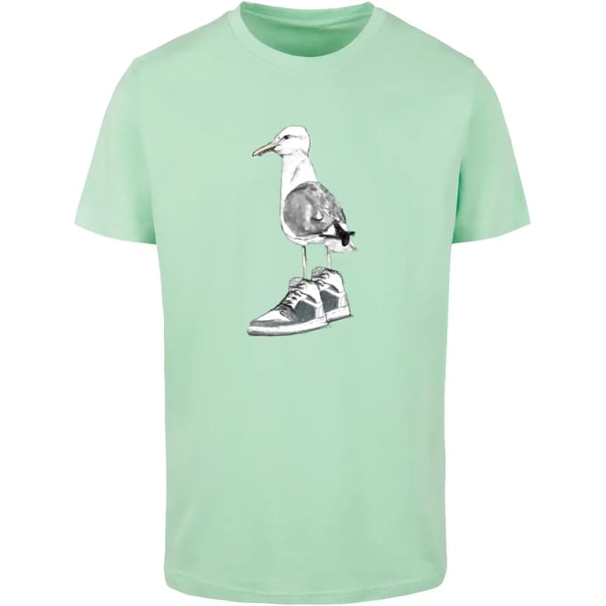Mister Tee - Seagull Sneakers Heren Tshirt - S - Mintgroen