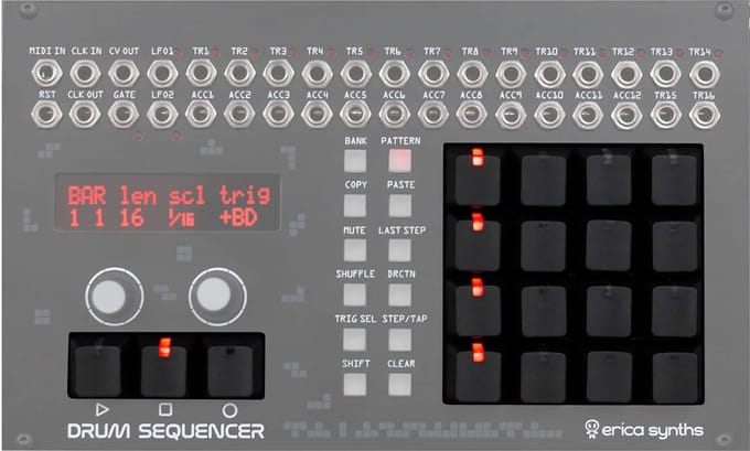 Erica Synths Black Key Set für Drum Sequenzer - Accessoire voor modular synthesizer
