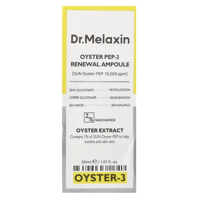 Dr.Melaxin, Oester Pep-3 Renewal Ampul, 30ml (1,01 fl oz) white