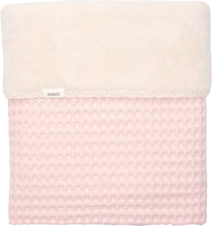 Koeka wiegdeken wafel/teddy Oslo cotton candy 100x75