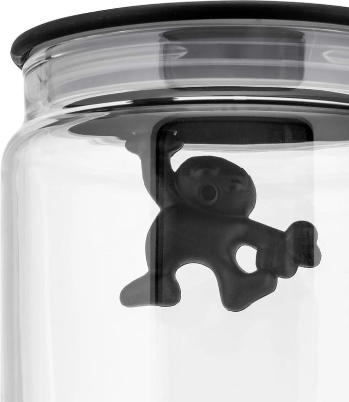 Alessi Gianni - Glazen pot met deksel 20 cm - Wit