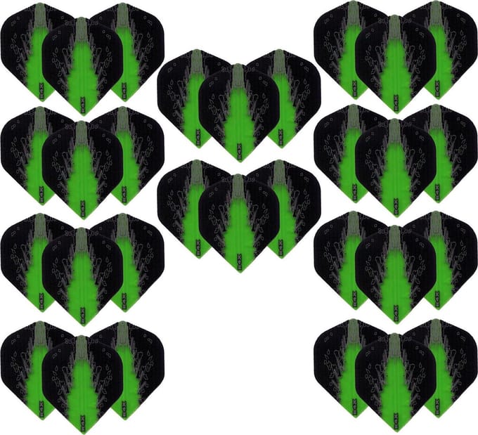Darts Set - High Impact – 10 sets (30 stuks) – darts flights – Best Getest - Groen