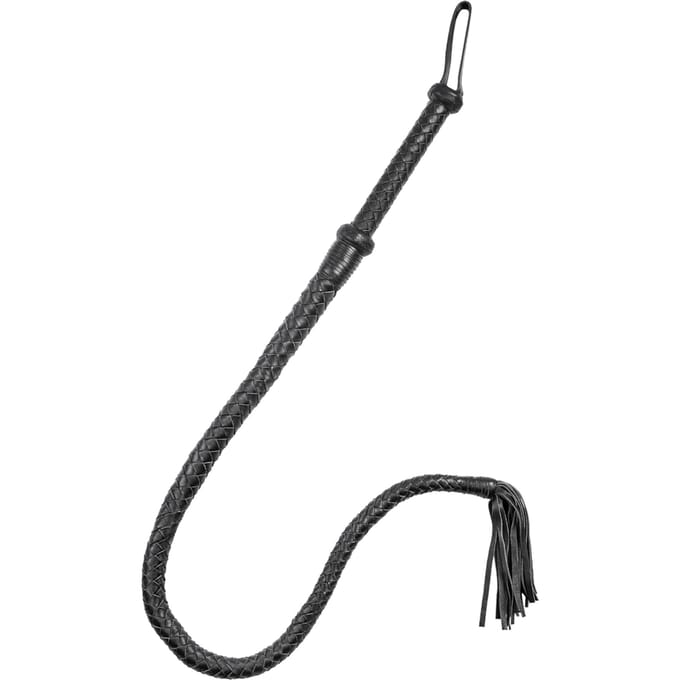 Rimba - Lange Bullwhip - 200 cm - Zwart