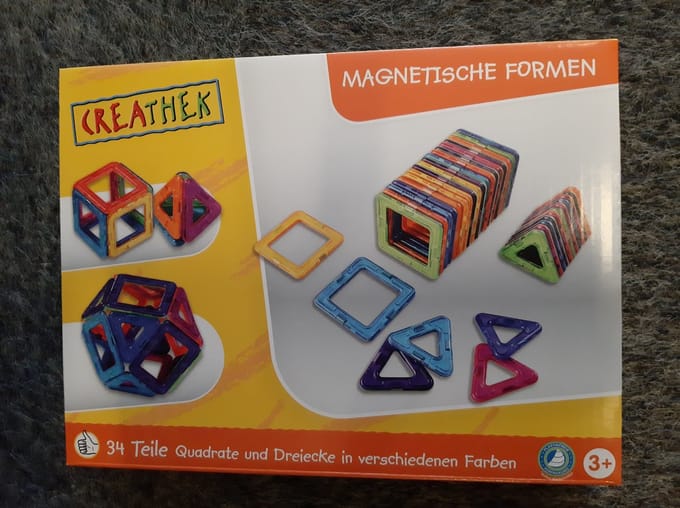 Creathek magnetisch speelgoed vormen - 34-delige set voor kinderen.
