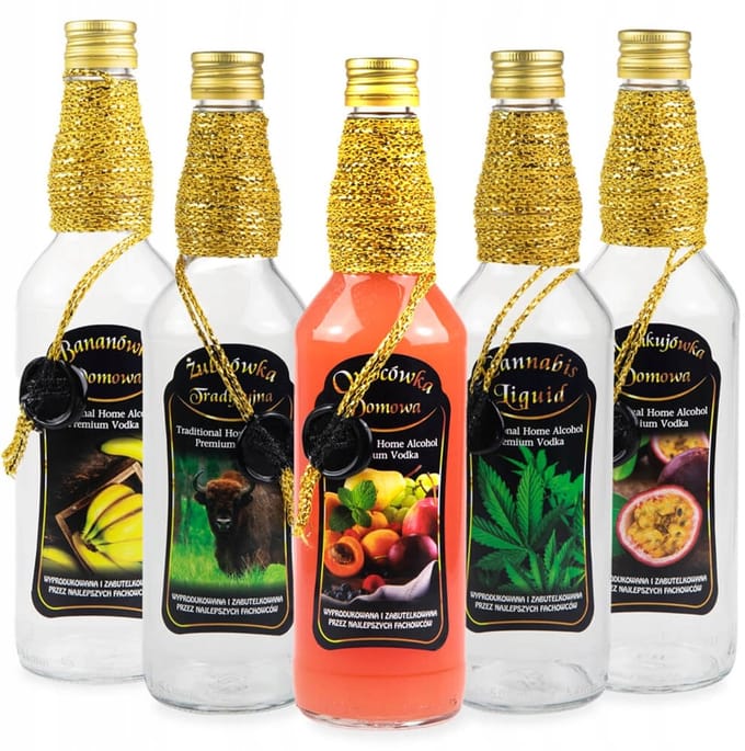Bimberek Premium Serie - Versierde Fles - 0,5L - Verschillende Ontwerpen