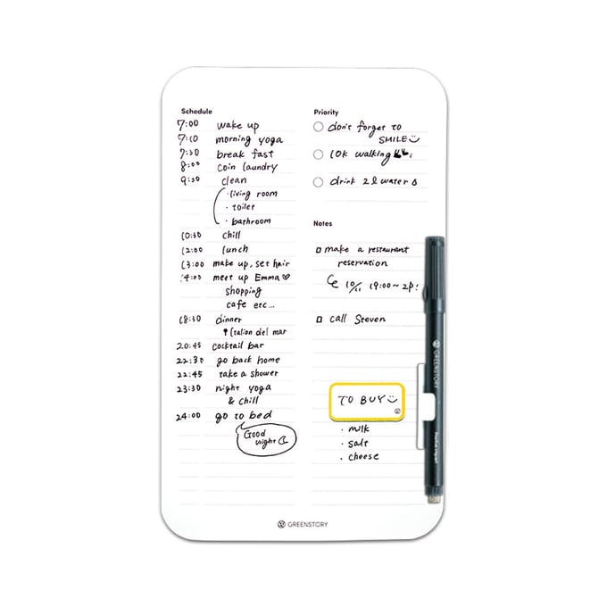 GrenStory - Dagplanner Planbord - Sticky Whiteboard