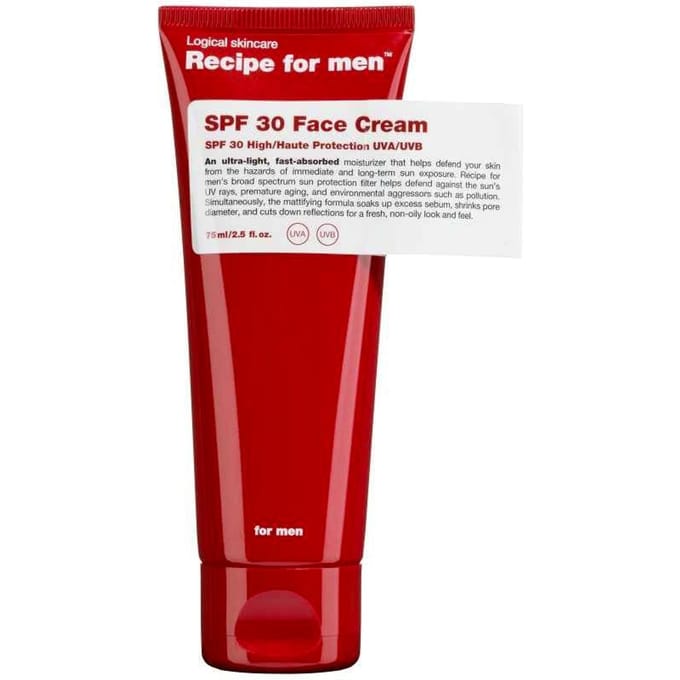Recipe For Men SPF 30 Face Cream 75 ml