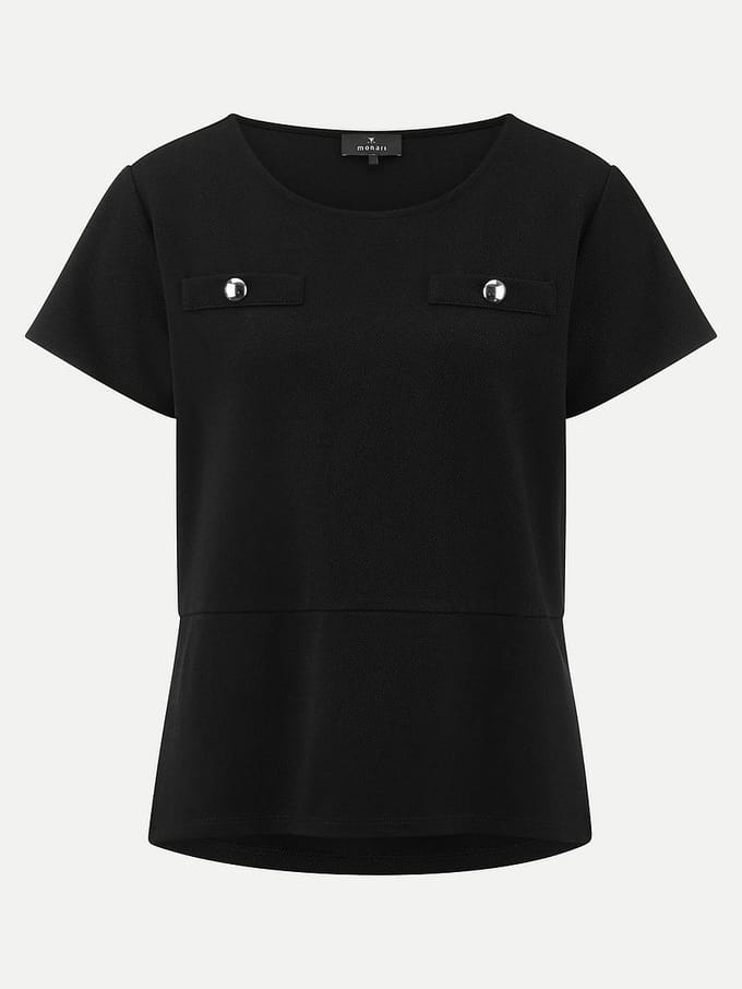 Shirt ronde hals Van Monari zwart