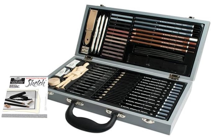 Royal & Langnickel Deluxe Sketching Box Set 2000 - 58 Pack