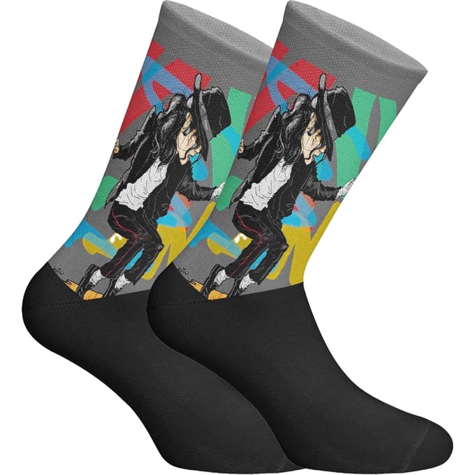 Lange uniseks sokken met elastische print