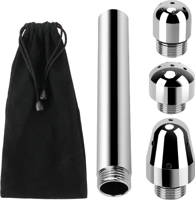 Anaal douche - Vaginale douche - Klysma - 3 opzetstukken - Anaal - Metaal