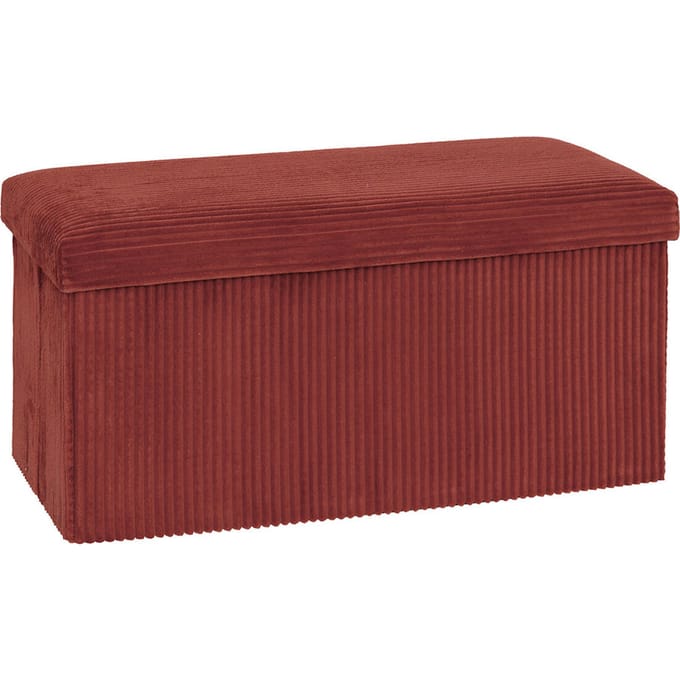 Eazy Living Poef + Opbergbox Calie Rood