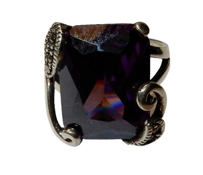 Zilveren Amethist Ring Mt. 17