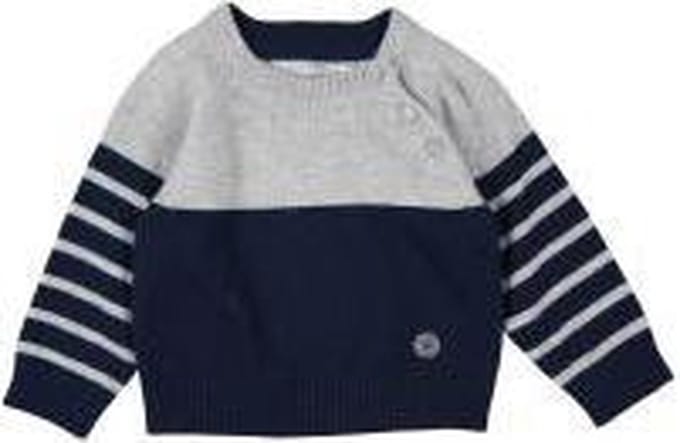 Boboli Jongens Trui  Grijs/Blauw - Maat - 3m/62cm