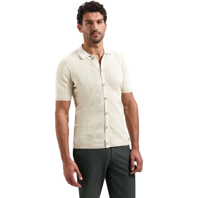 No Excess Pullover Short Sleeve Full Button Polo Desert  3XL