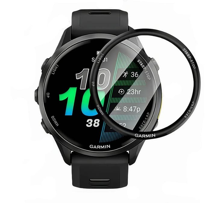Screenprotector geschikt voor Garmin Forerunner 570 - 47 mm - Volledige cover - Hoge kwaliteit screen protector - PMMA – 47mm - 1 stuk - TechDefend