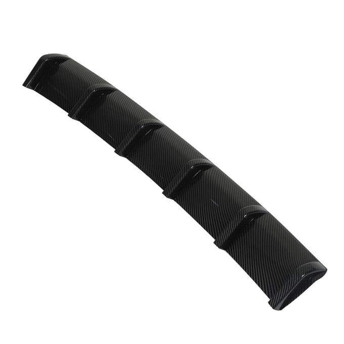 93cm Diffuseur de Pare-Chocs Arrière Motif Fibre de Carbone Style Sportif Aileron de Requin Déflecteur de Châssis Universel black
