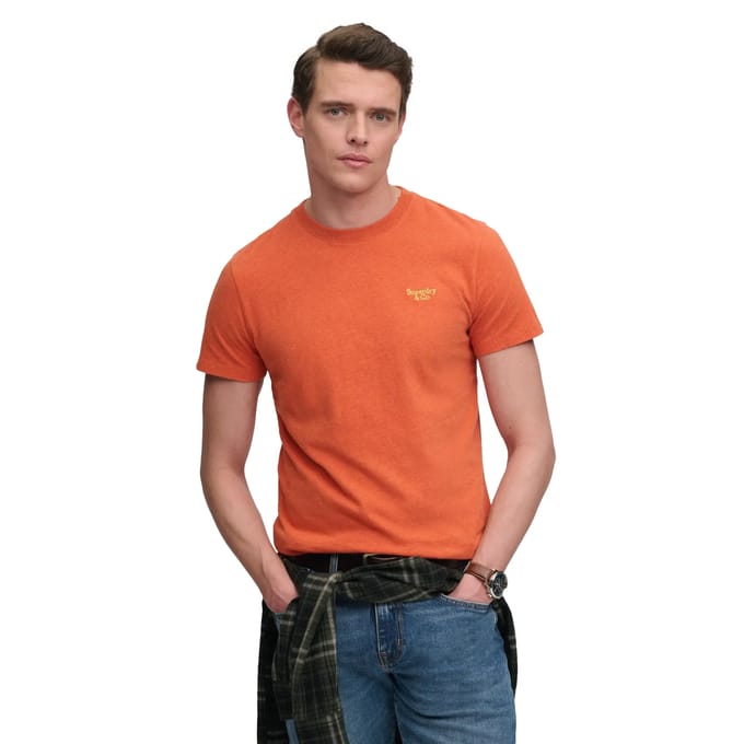 Superdry - Essential Serif Logo T-shirt Slanke Pasvorm - Heren - T-shirts