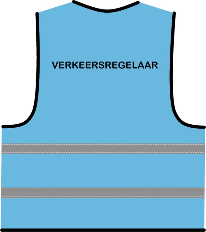 Verkeersregelaar hesje lichtblauw