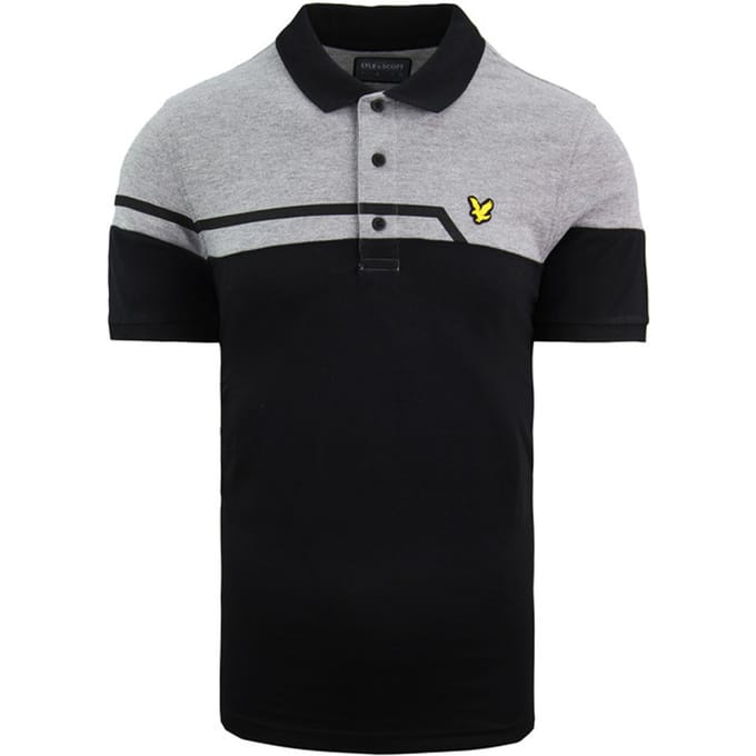 Lyle & Scott Block Heren Zwart/Grijs Poloshirt