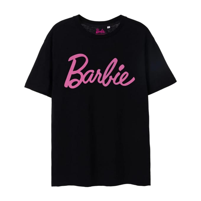 Barbie Dames/Dames Klassiek Logo T-shirt met Korte Mouwen M