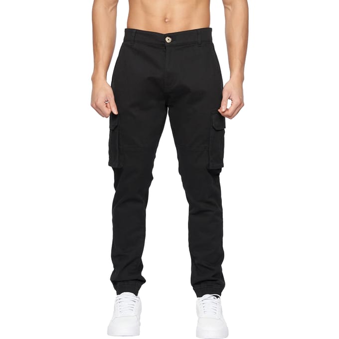 Crosshatch Heren Frentons Cargo Broek (Zwart)
