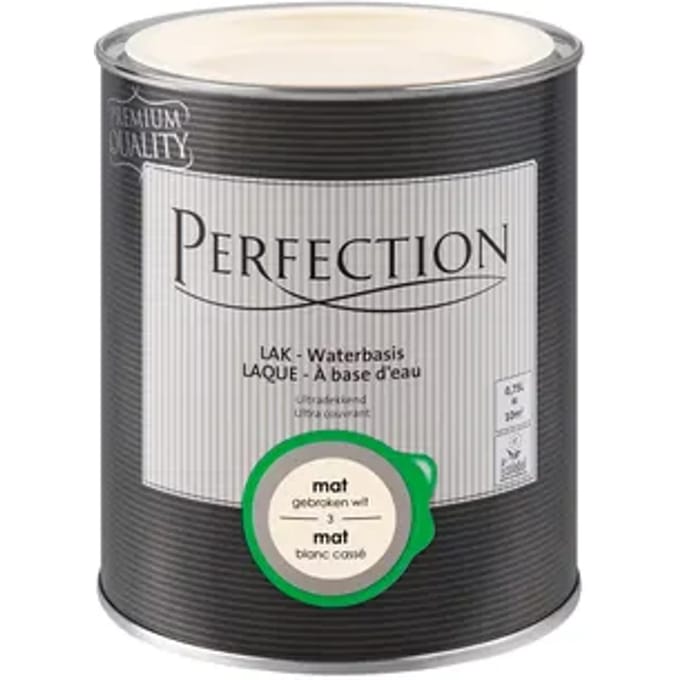 Perfection Houtlak Lak - Mat - Gebroken Wit - 750ml