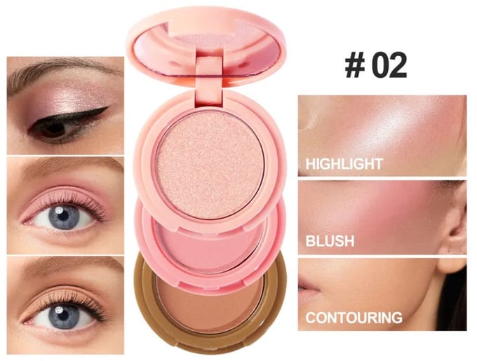 3in1 Palette 02 - Highlight Blush Contour