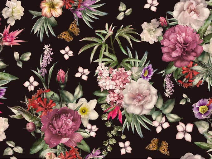 Vinyl | Vloerkleed vinyl | Flower power | 140x195cm