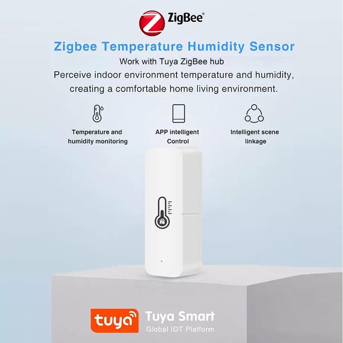 Tuya ZigBee Temperatuur Vochtigheidssensoren Binnendetector APP Real-time Monitoring Intelligent wit