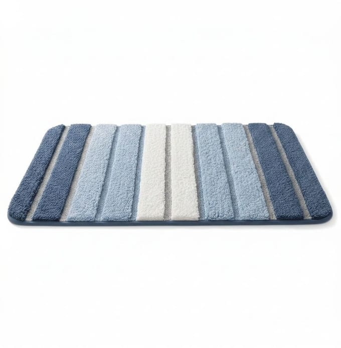 DnA® Badmat - Badmat Antislip - Douchemat - Blauw - 60cm x 40cm x 2cm