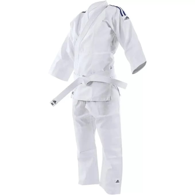adidas Judopak J200 Evolution Wit/Blauw 110-120cm