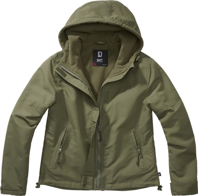 Brandit Ladies Windbreaker Frontzip Windbreaker olijf XL Polyester - Basics